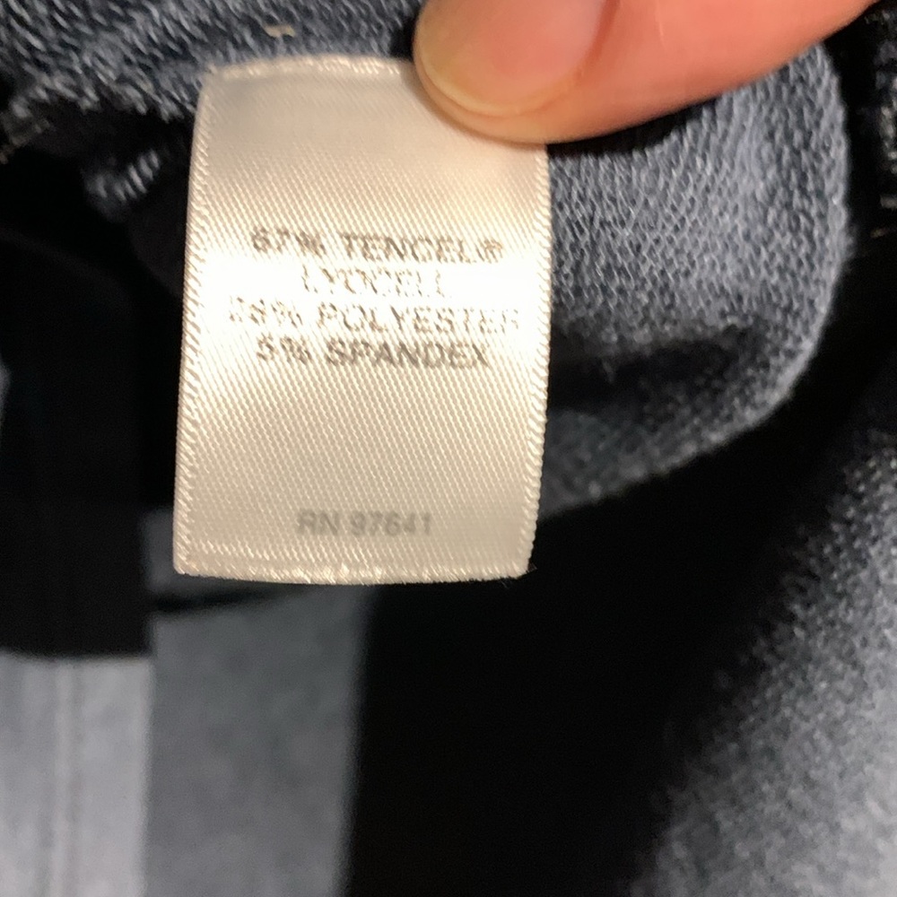 JJill size medium dusty blue funnel neck hoodie with pockets - Picture 3 of 6